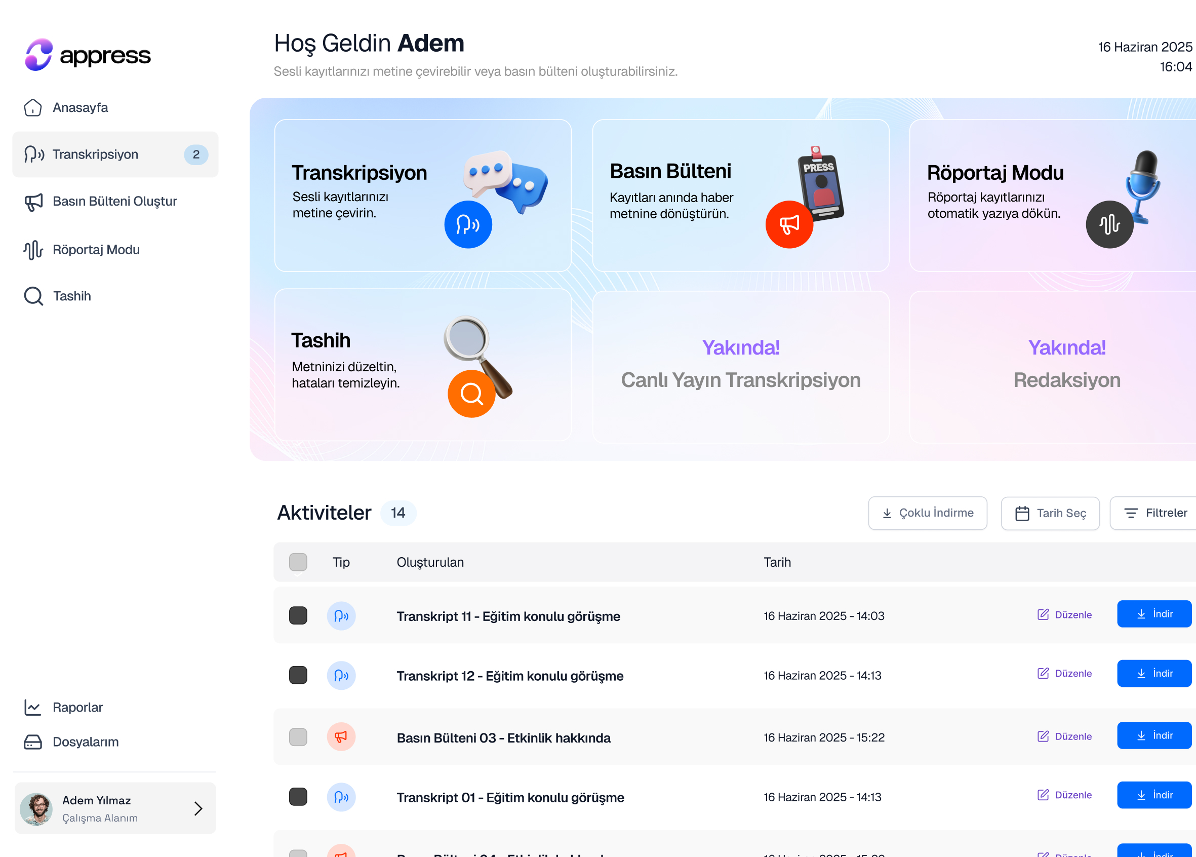 Appress AI Dashboard